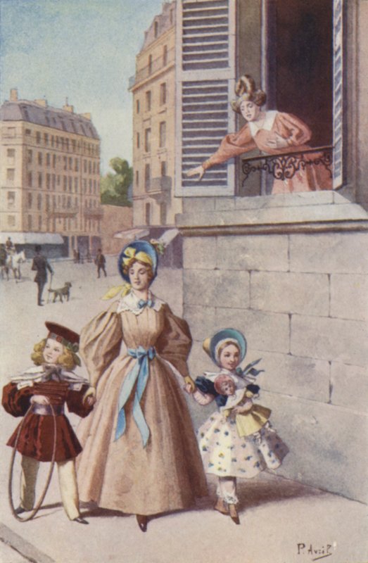 Ich sah sie mit zwei Kindern in die Tuilerien gehen von Edouard-Henri Avril
