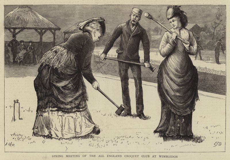 Frühjahrstreffen des All England Croquet Club in Wimbledon von Edward Frederick Brewtnall