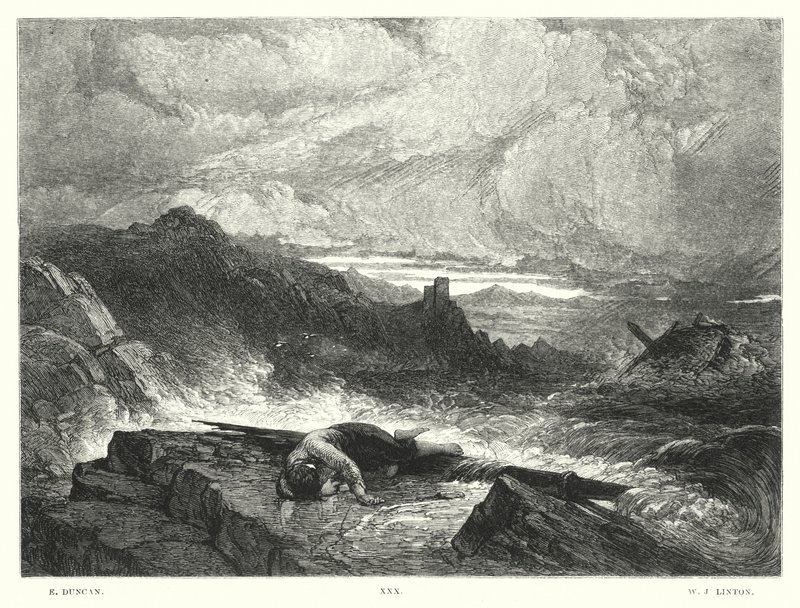 Lord Byrons Childe Harold, Canto IV, Strophe 179 von Edward (after) Duncan