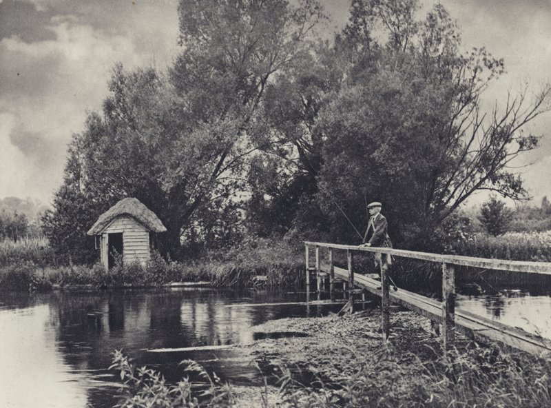 Eine Hütte am Leckford Water von Edward Alfred Barton