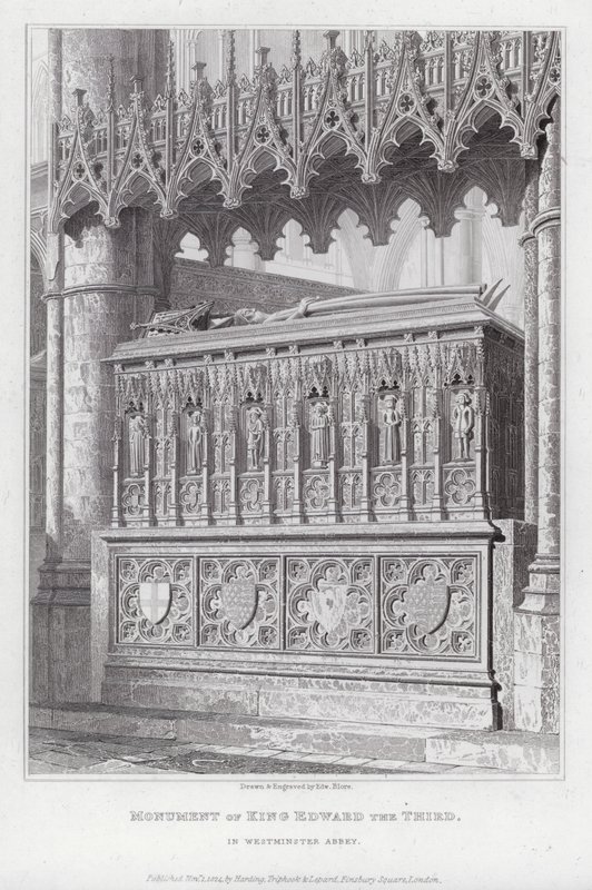 Denkmal von König Eduard III. in der Westminster Abbey von Edward Blore