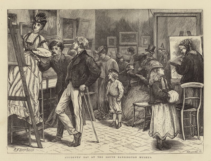 Studententag im South Kensington Museum von Edward Frederick Brewtnall