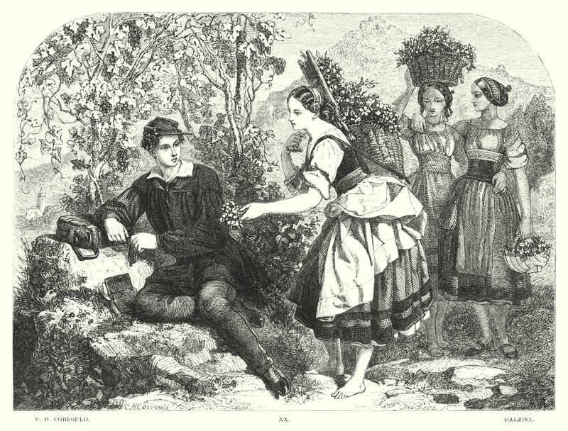 Lord Byrons Childe Harold, Canto III, Strophe 55 (Stich) von Edward Henry (after) Corbould
