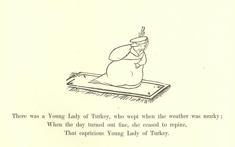 Es war eine junge Dame aus der Türkei, die weinte, wenn das Wetter trübe war von Edward Lear