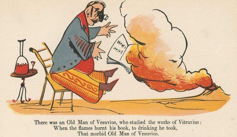 Es war ein alter Mann aus Vesuvius, der die Werke von Vitruvius studierte, aus 