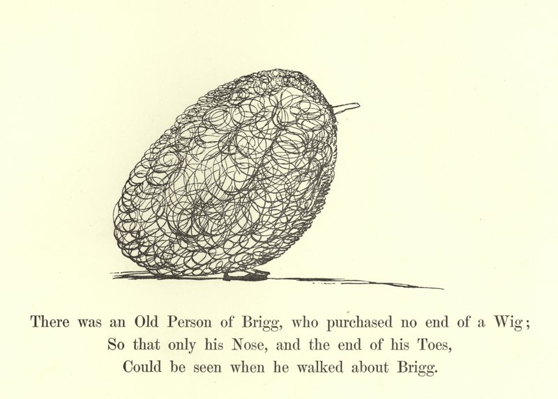 Es war eine alte Person von Brigg, die endlos eine Perücke kaufte von Edward Lear