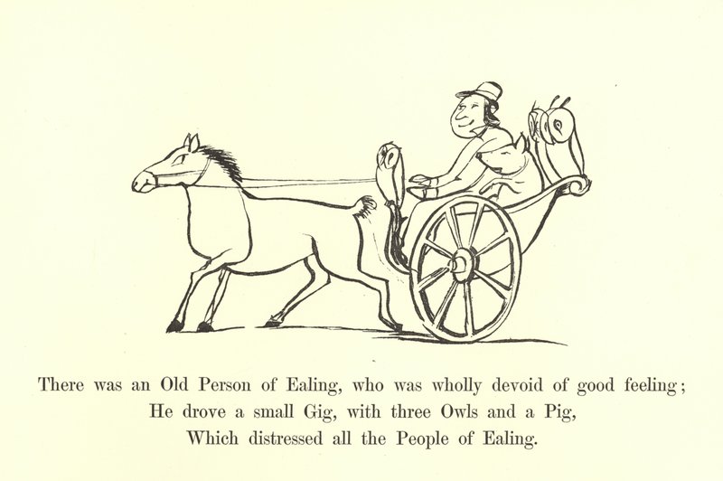 Es war eine alte Person aus Ealing, die völlig ohne gutes Gefühl war von Edward Lear