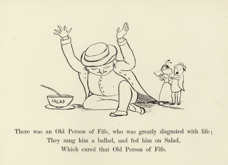 Es war eine alte Person aus Fife, die vom Leben sehr angewidert war von Edward Lear
