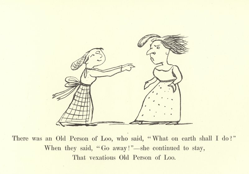 Es war eine alte Person aus Loo, die sagte, Was soll ich nur tun von Edward Lear