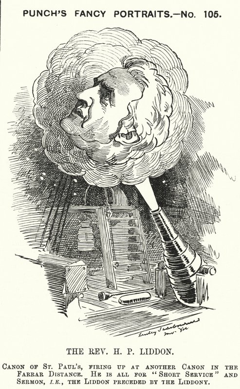 Punch-Karikatur: Henry Liddon, englischer Theologe (Stich) von Edward Linley (after) Sambourne