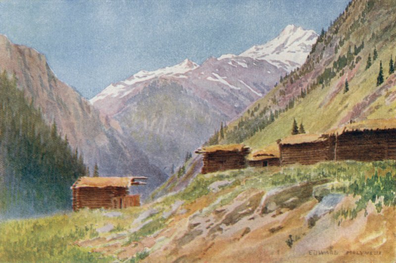 Blick ins Gurais-Tal, vom Dorf Dudhgai von Edward Mary Joseph Molyneux