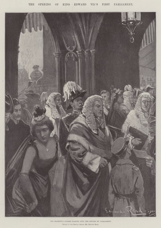 Die Eröffnung des ersten Parlaments von König Edward VII von Edward Read