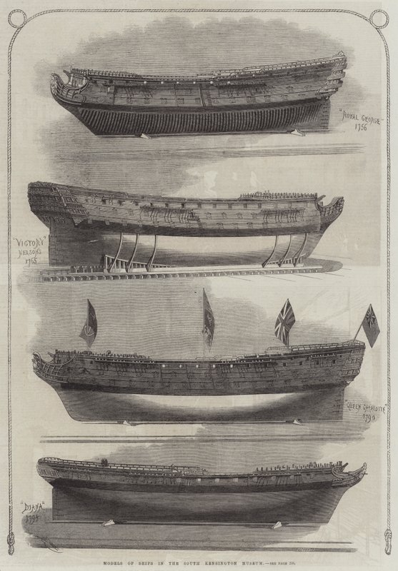 Schiffsmodelle im South Kensington Museum von Edwin Weedon