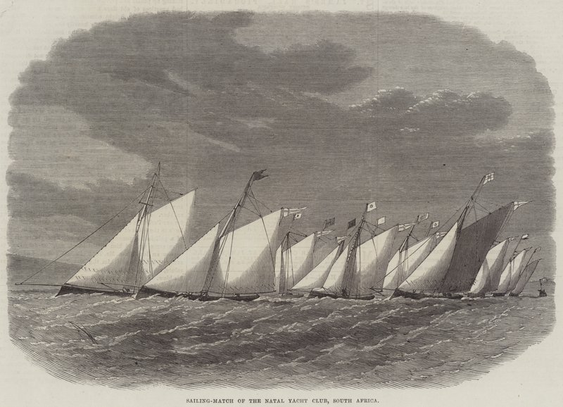 Segelwettkampf des Natal Yacht Club, Südafrika von Edwin Weedon