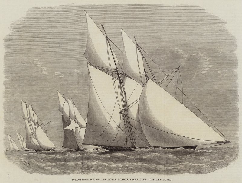 Schoner-Wettkampf des Royal London Yacht Club, vor dem Nore von Edwin Weedon