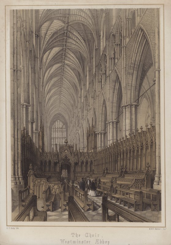 Der Chor, Westminster Abbey, London von Edwin Thomas Dolby