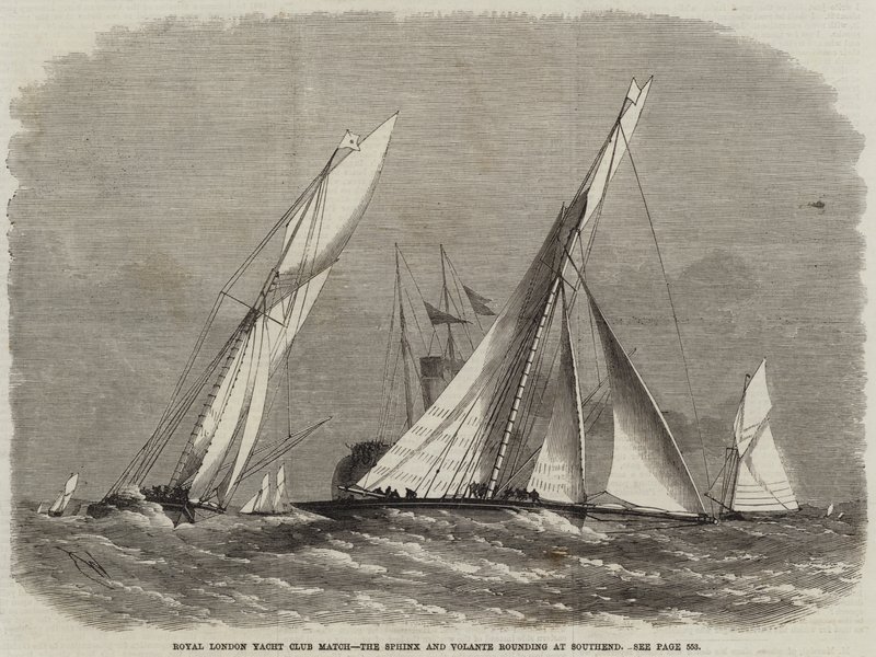 Royal London Yacht Club Match, die Sphinx und Volante runden bei Southend von Edwin Weedon
