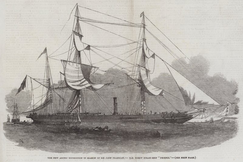 Die neue Arktisexpedition auf der Suche nach Sir John Franklin, HM Schraubendampfschiff Phoenix von Edwin Weedon