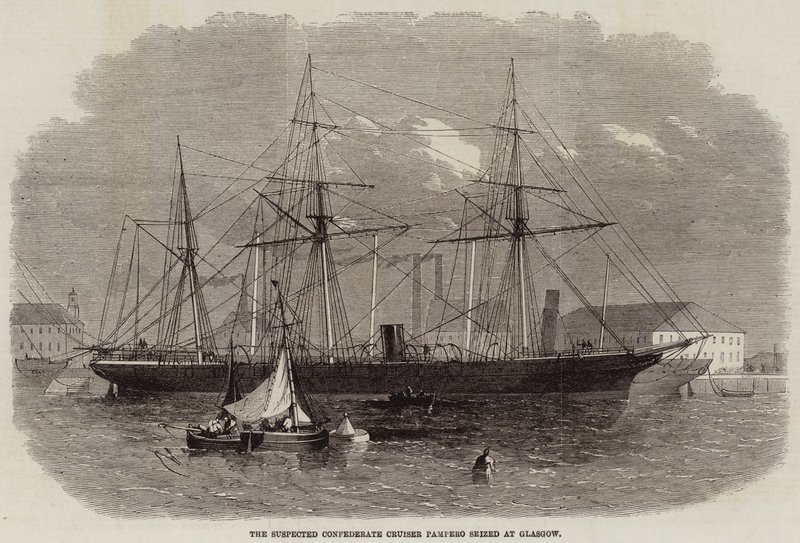 Der verdächtige konföderierte Kreuzer Pampero in Glasgow beschlagnahmt von Edwin Weedon