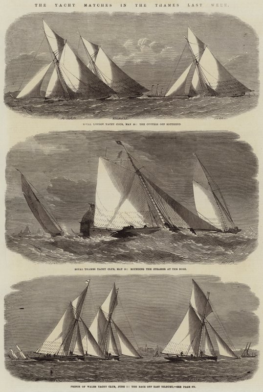 Die Yacht-Wettkämpfe auf der Themse letzte Woche von Edwin Weedon