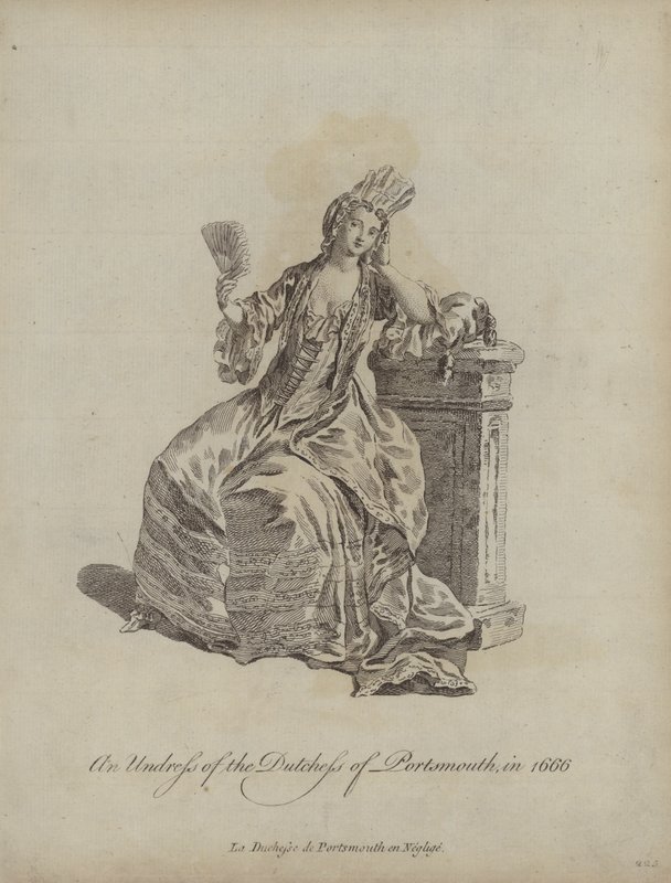 Ein legeres Kleid der Herzogin von Portsmouth im Jahr 1666 von English School