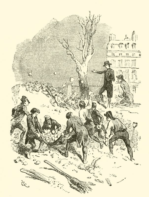 Bonaparte und seine Schulkameraden in nachgeahmter militärischer Aufstellung, Brienne Schule von English School