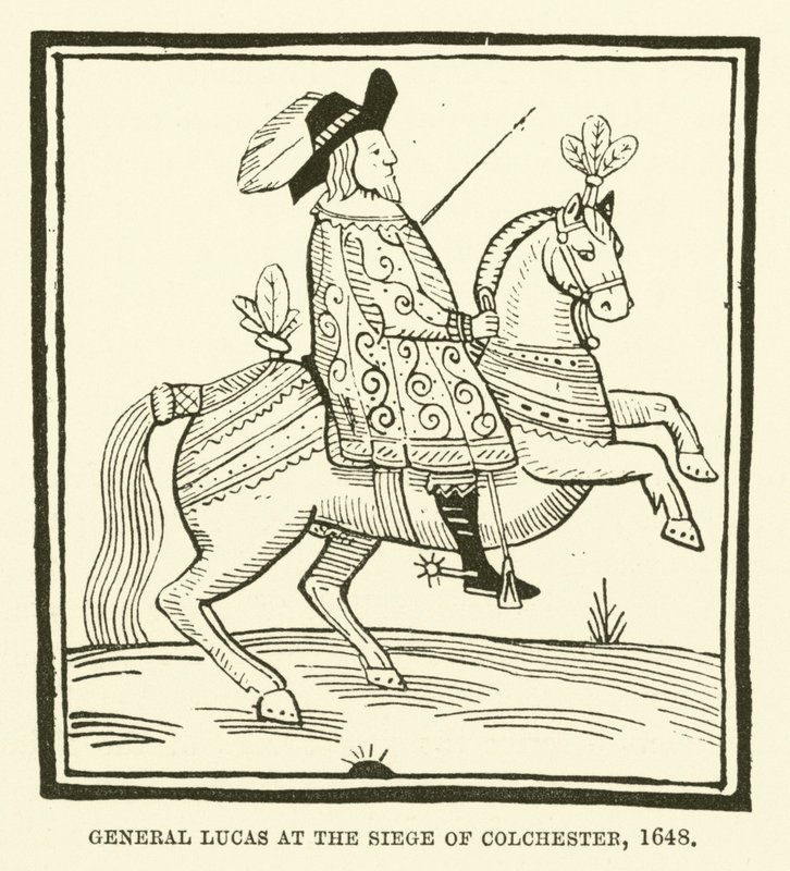 General Lucas bei der Belagerung von Colchester, 1648 von English School