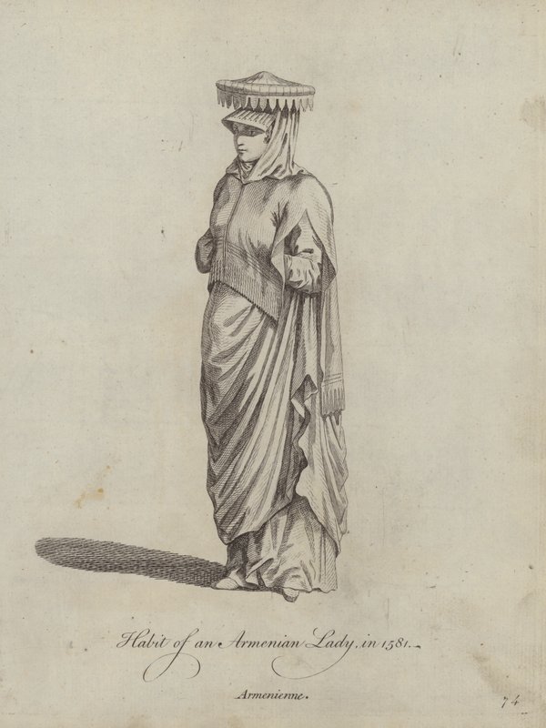 Kleidung einer armenischen Dame im Jahr 1581 von English School