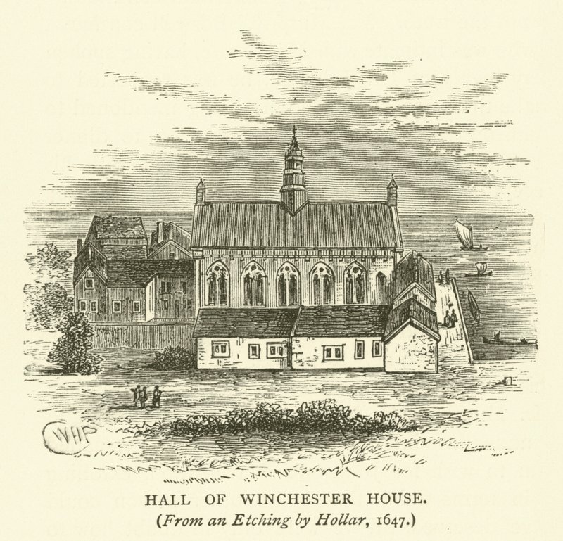 Halle des Winchester House, aus einer Radierung von Hollar, 1647 von English School