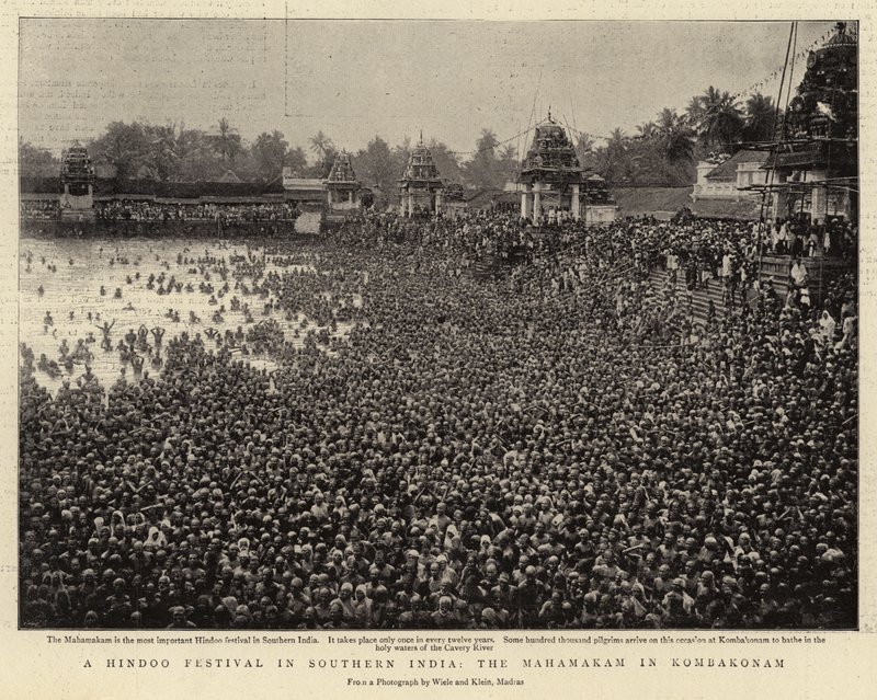 Ein Hindufest in Südindien, das Mahamakam in Kombakonam von English Photographer
