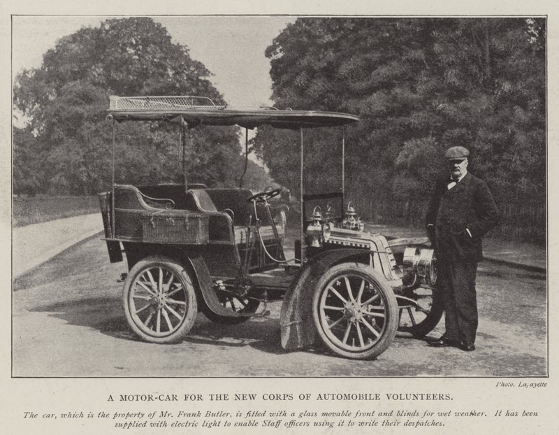 Ein Automobil für das neue Korps der Automobil-Freiwilligen von English Photographer