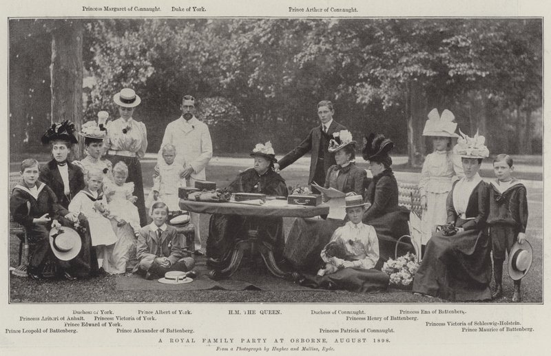 Eine königliche Familienfeier in Osborne, August 1898 von English Photographer