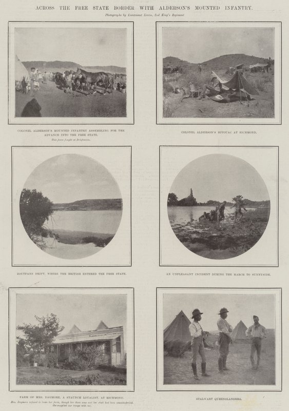 Über die Grenze des Freistaats mit Aldersons berittener Infanterie von English Photographer