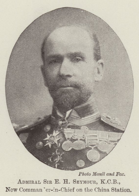 Admiral Sir E H Seymour, KCB, neuer Oberbefehlshaber auf der China-Station von English Photographer