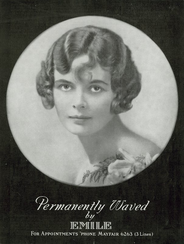 Werbung für Dauerwelle von Emile, Mayfair, London von English Photographer