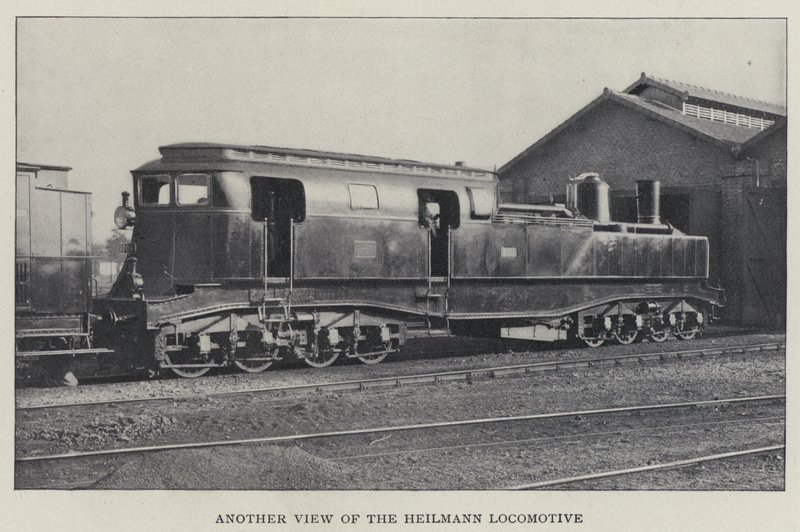 Eine andere Ansicht der Heilmann-Lokomotive (s/w Foto) von English Photographer