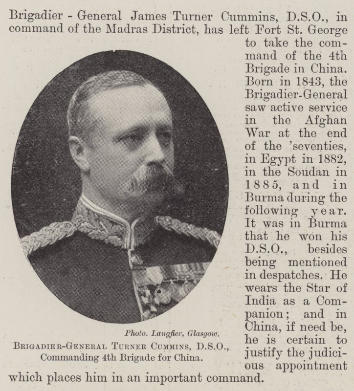 Brigadegeneral Turner Cummins, DSO, Kommandant der 4. Brigade für China von English Photographer