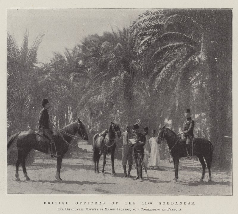 Britische Offiziere des 11. Sudanesen von English Photographer