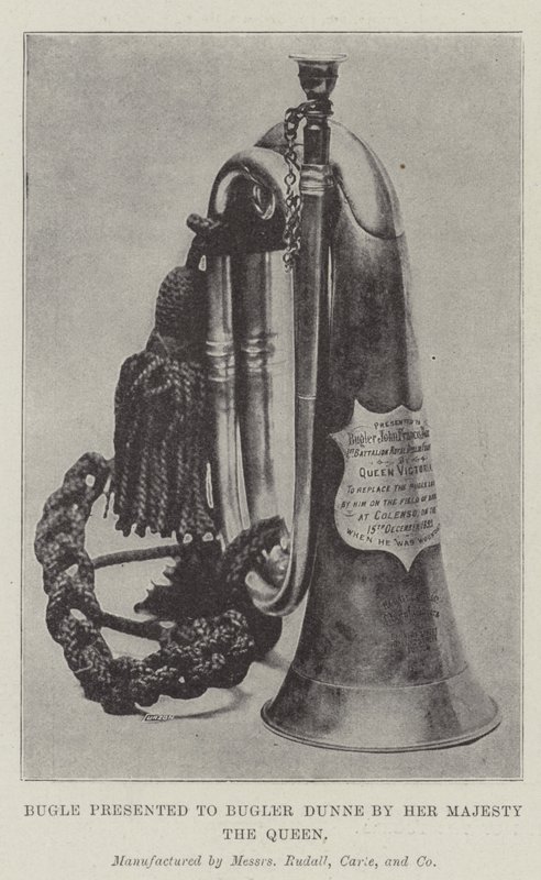 Signalhorn, überreicht an Hornist Dunne von Ihrer Majestät der Königin von English Photographer