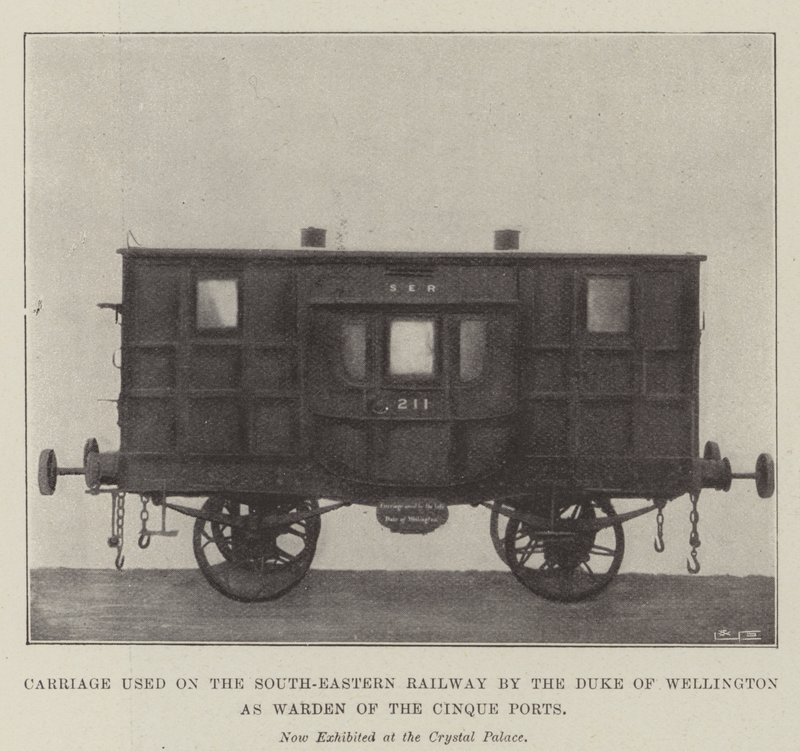 Wagen, der von Herzog von Wellington als Warden der Cinque Ports auf der South-Eastern Railway benutzt wurde von English Photographer