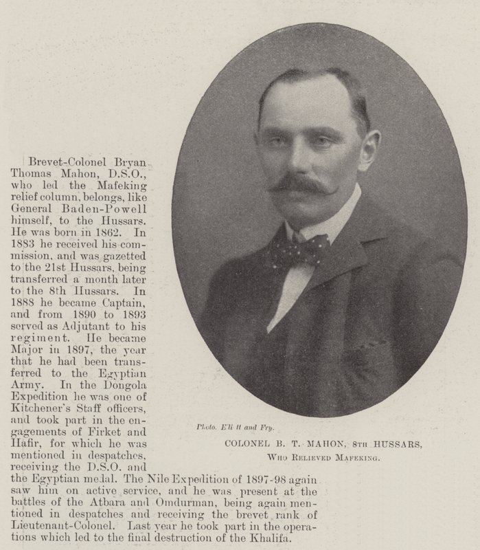 Oberst B. T. Mahon, 8. Husaren, der Mafeking entlastete von English Photographer