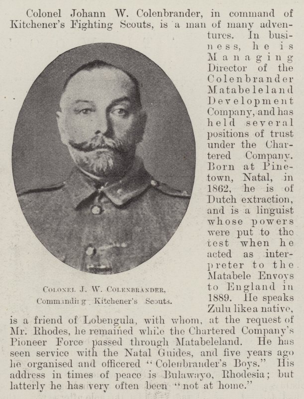 Oberst J W Colenbrander, Kommandant der Kitchener Scouts von English Photographer