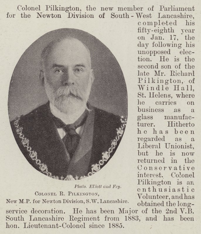 Oberst R Pilkington, neuer Abgeordneter für die Newton-Division, SW Lancashire von English Photographer