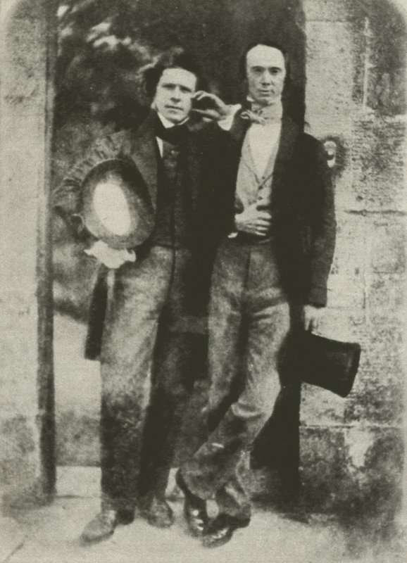 David Octavius Hill (links) und W B Johnstone, Direktor der Scottish National Gallery von English Photographer
