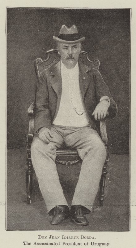 Don Juan Idiarte Borda, der ermordete Präsident von Uruguay von English Photographer