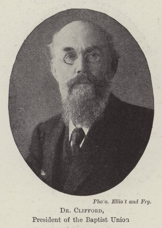 Dr. Clifford, Präsident der Baptist Union von English Photographer