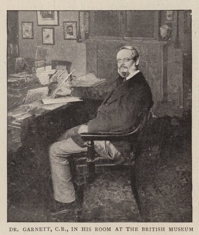 Dr. Garnett, CB, in seinem Zimmer im British Museum von English Photographer