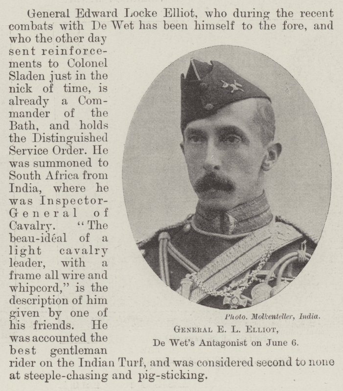 General E. L. Elliot, Gegner von De Wet am 6. Juni von English Photographer