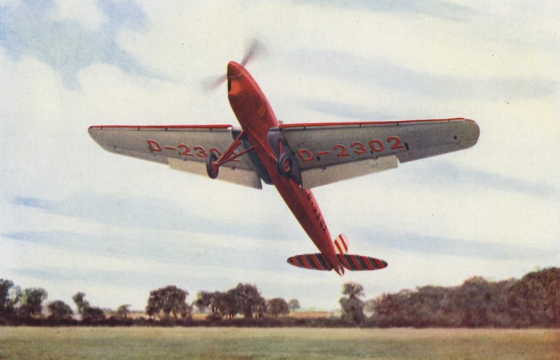 Heinkel-Flugzeug mit Schlitzen und Klappen von English Photographer