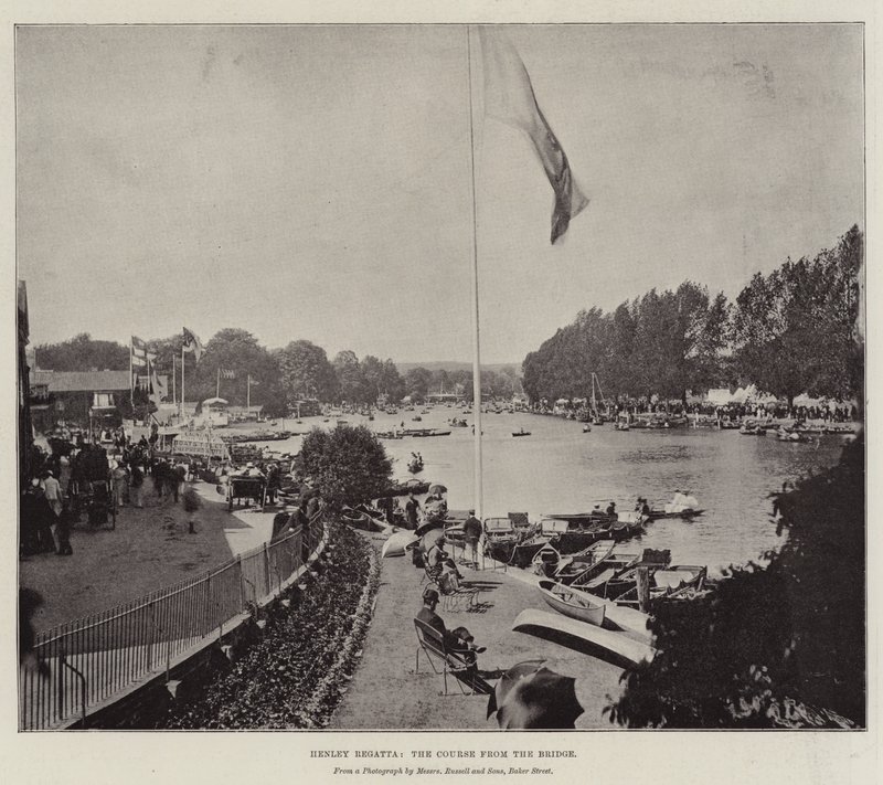 Henley Regatta, der Kurs von der Brücke von English Photographer